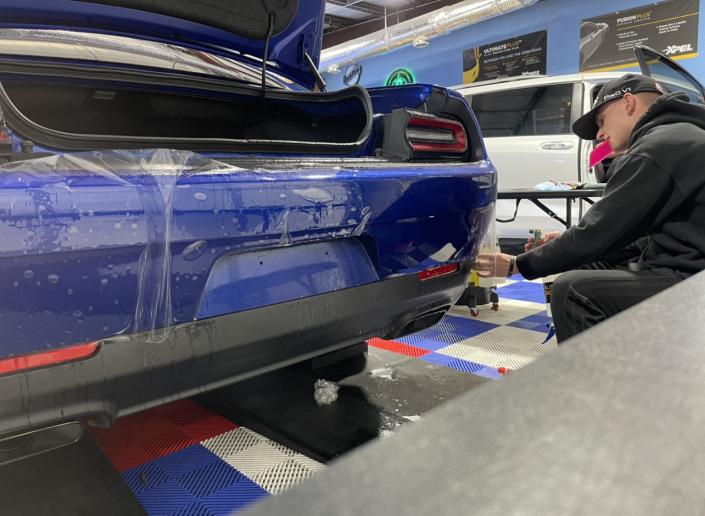 Dodge Challenger Rear Bumper PPF Install