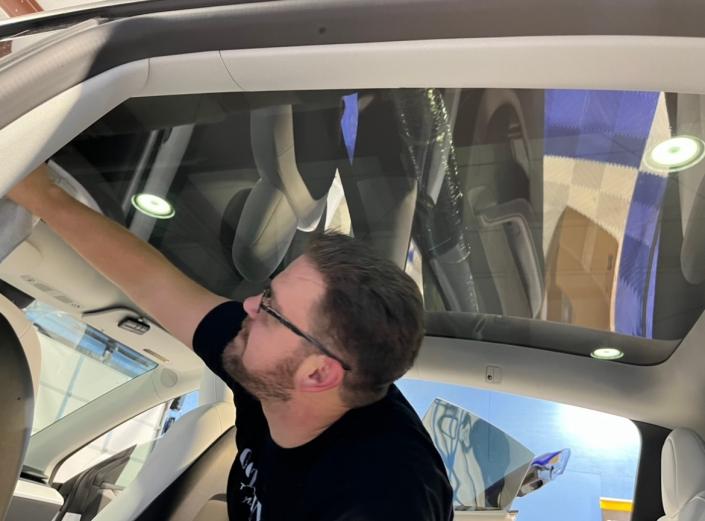 Tesla Model Y Completed Sunroof Ceramic Tint Install